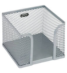POJEMNIK NA KOSTKĘ BIUROWĄ 78X105X105MM GRAND GR-043S 120-1130 SREBRNY METALOWY