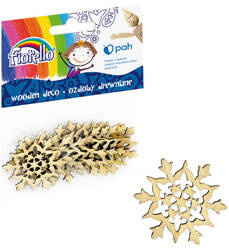 OZDOBY DREWNIANE 40MM FIORELLO GR-WD059 ŚNIEŻYNKA 170-2533 10SZT