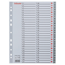 PRZEKŁADKI 1-54 A4 ESSELTE 100109 SZARY PP