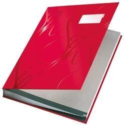 Teczka do podpisu LEITZ 57450025 czerwona 18 przegródek