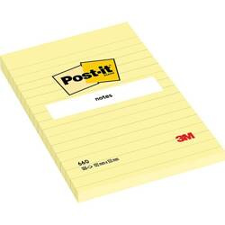 KARTECZKI SAMOPRZYLEPNE 102X152MM 3M POST-IT® 660 ŻÓŁTE W LINIE 100 KART