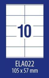 ETYKIETY SAMOPRZYLEPNE 105X57MM UNIWERSALNE AVERY ZWECKFORM ECONOMY ELA022 BIAŁE 100ARK*10SZT