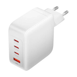 Ładowarka sieciowa, Vention, FEIW0-EU, 3xUSB-C, USB- A, 140W/140W/30W/18W, GaN (biała)
