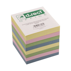 KOSTKA BIUROWA NIEKLEJONA 85X85X80MM D.RECT MIX KOLORÓW