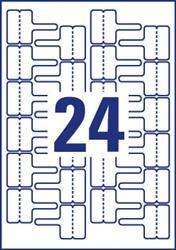 ETYKIETY SAMOPRZYLEPNE 60X40MM DO OZNACZANIA KABLI AVERY ZWECKFORM L7950-20 BIAŁE 20ARK*24SZT