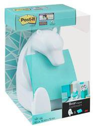 PODAJNIK DO KARTECZEK SAMOPRZYLEPNYCH 3M POST-IT® MIŚ BEAR-330 BIAŁY + BLOCZEK SUPER STICKY Z-NOTES