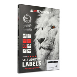 ETYKIETY SAMOPRZYLEPNE 74X17MM EMERSON 028 QCT BIAŁE 100ARK*44SZT