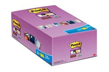 KARTECZKI SAMOPRZYLEPNE 127X76MM 3M POST-IT® SUPER STICKY 655-P16SSCY-EU ŻÓŁTE (14+2)X90 KART
