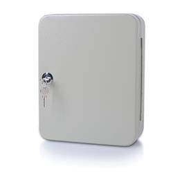 SZAFKA NA 48 KLUCZY ZAMYKANA NA KLUCZ DONAU SZARA PLUS ZAWIESZKI