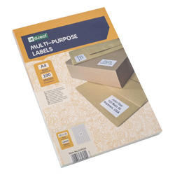 ETYKIETY SAMOPRZYLEPNE 25X10MM D.RECT BIAŁE 100ARK*189SZT