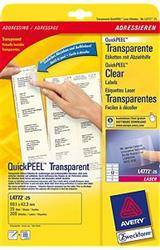 Etykiety samoprzylepne 99.1x42.3mm do adresowania AVERY ZWECKFORM L4772-25 przezroczyste 25ark*12szt