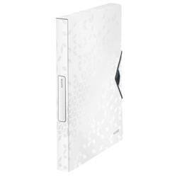 Teczka z gumką A4 LEITZ WOW 46290001 biała PP 30mm