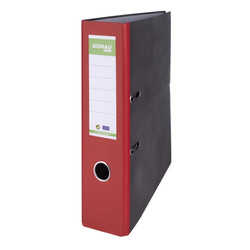 SEGREGATOR A4 TEKTUROWY DONAU ECO 80MM CZERWONY