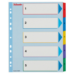 PRZEKŁADKI 1-5 A4 MAXI ESSELTE 100207 MIX