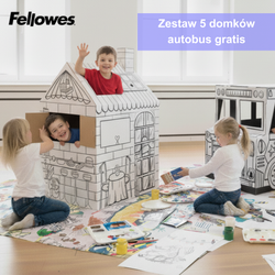 ZESTAW 5 x DOMEK DO KOLOROWANIA FELLOWES 100053827 + 1 x AUTOBUS DO KOLOROWANIA FELLOWES 100130976