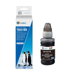 G&G KOMPATYBILNY INK / TUSZ Z C13T66414A, BLACK, NPR-T6641BK-70ML-D, DLA EPSON L100, L200, L300