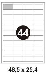 ETYKIETY SAMOPRZYLEPNE 48.5X25.4MM EPRIMO E84855 BIAŁE 100ARK*44SZT