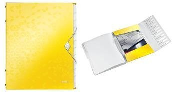 Teczka segregująca A4 LEITZ WOW 46340016 żółta PP 12 przegródek