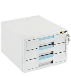 SZAFKA NA DOKUMENTY NA ZAMEK 3 SZUFLADY A4 YELLOW ONE YL-SP03GY 120-1895 PLASTIKOWA