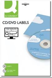 ETYKIETY SAMOPRZYLEPNE NA CD/DVD Q-CONNECT BIAŁE 100ARK*2SZT