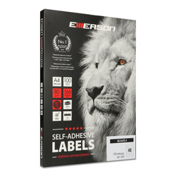 ETYKIETY SAMOPRZYLEPNE 48.5X25.4MM EMERSON 040 QCT BIAŁE 100ARK*40SZT