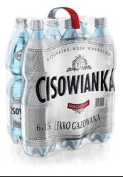 WODA LEKKO GAZOWANA BUTELKA PLASTIKOWA CISOWIANKA 1,5L