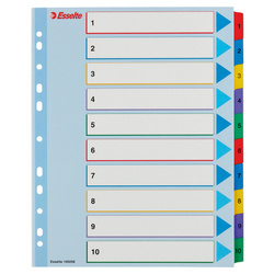 PRZEKŁADKI 1-10 A4 MAXI ESSELTE 100208 MIX