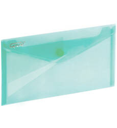 TECZKA KOPERTOWA NA GUZIK DL GRAND ZP046 120-1871 TRANSPARENTNA ZIELONA PP