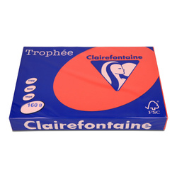 PAPIER KSERO KOLOR A3 TROPHEE CZERWIEŃ KORALOWA 160G 250 ARK