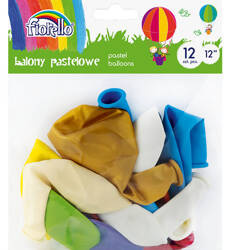 BALONY 12" FIORELLO 170-2454 PASTELOWY MIX KOLORÓW 12SZT