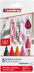 MARKERY TEKSTYLNE EDDING 4500 MIX KOLORÓW 2-3 MM 5SZT