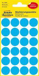 ETYKIETY SAMOPRZYLEPNE 18MM KÓŁKA DO ZAZNACZANIA AVERY ZWECKFORM 3005 NIEBIESKIE 96 SZT