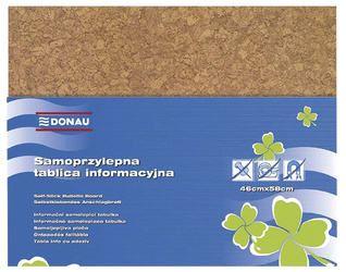 TABLICA INFORMACYJNA SAMOPRZYLEPNA 58X46CM DONAU BRĄZOWA