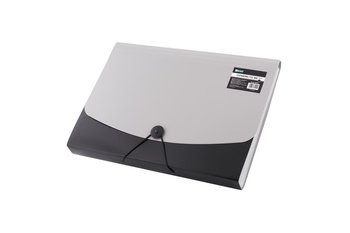 TECZKA Z GUMKĄ ROZSZERZANA A4 D.RECT 5566 CZARNA PP 6 PRZEGRÓDEK