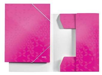 Teczka z gumką A4 LEITZ WOW 39820023 różowa