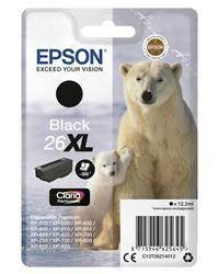 TUSZ ORYGINALNY EPSON T2621 C13T26214012 CZARNY 12,2 ML