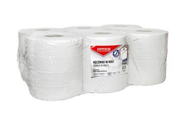 RĘCZNIK PAPIEROWY DWUWARSTWOWY MAKULATUROWY OFFICE PRODUCTS MAXI BIAŁY 120M 6SZT.