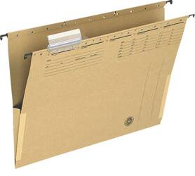 TECZKA ZAWIESZKOWA A4 Q-CONNECT Z BOCZKAMI JASNOBRĄZOWA KARTON 250G/M²