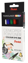 CIENKOPIS PENTEL POINTLINER S40-ST4PL 4 KOLORY 0.4 MM 4 SZT.