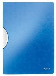 Skoroszyt plastikowy z klipem A4 LEITZ WOW 41850036 niebieski PP