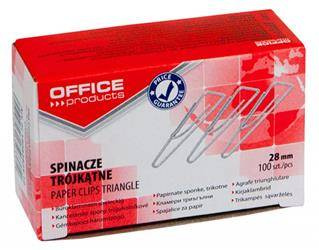 SPINACZE TRÓJKĄTNE 28MM OFFICE PRODUCTS SREBRNE 100SZT.