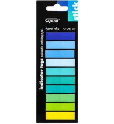 ZAKŁADKI INDEKSUJĄCE FOLIOWE 45X11MM GRAND GR-089-20 150-1477 MIX*10 10X20SZT