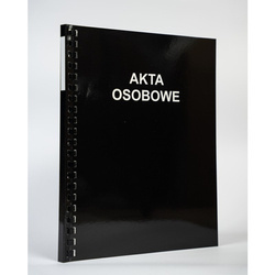 TECZKA DO AKT OSOBOWYCH A4/1,2CM CZARNA KONFEX T-03