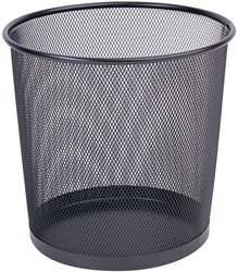 KOSZ NA ŚMIECI 12L Q-CONNECT OFFICE SET CZARNY METALOWA SIATKA OKRĄGŁY