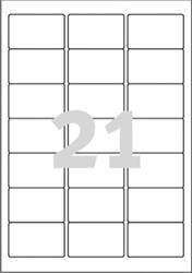 Etykiety samoprzylepne 63.5x38.1mm adresowe AVERY ZWECKFORM J8560-25 przezroczyste 25ark*21szt