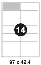 ETYKIETY SAMOPRZYLEPNE 97X42.4MM EPRIMO E84725 BIAŁE 100ARK*14SZT