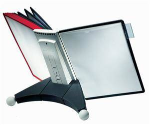 SYSTEM PREZENTACYJNY NA BIURKO / Z 10 PANELAMI A4 DURABLE SHERPA TABLE 563200 CZERWONO-CZARNYMI