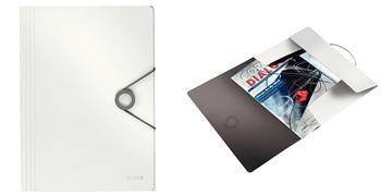 Teczka z gumką A4 LEITZ SOLID 45631001 biała PP