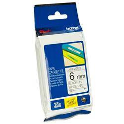 TASIEMKA ORYGINALNA CZARNY/BIAŁE BROTHER TZE211 6MM X 8 M