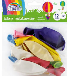 BALONY 12" FIORELLO 170-2455 METALICZNY MIX KOLORÓW 12SZT